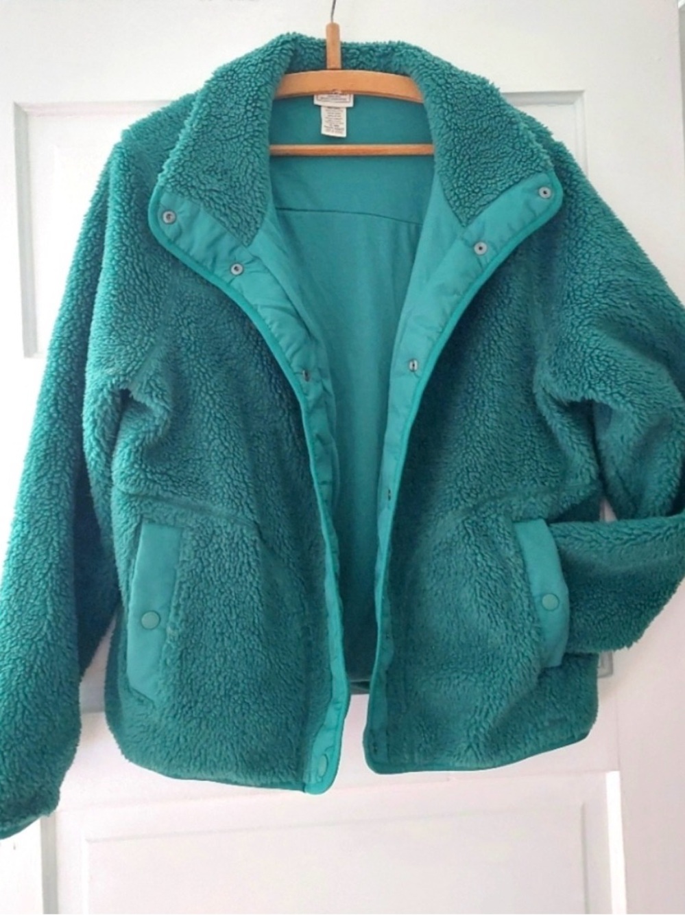 L.L. Bean Teal Green Teddy Jacket